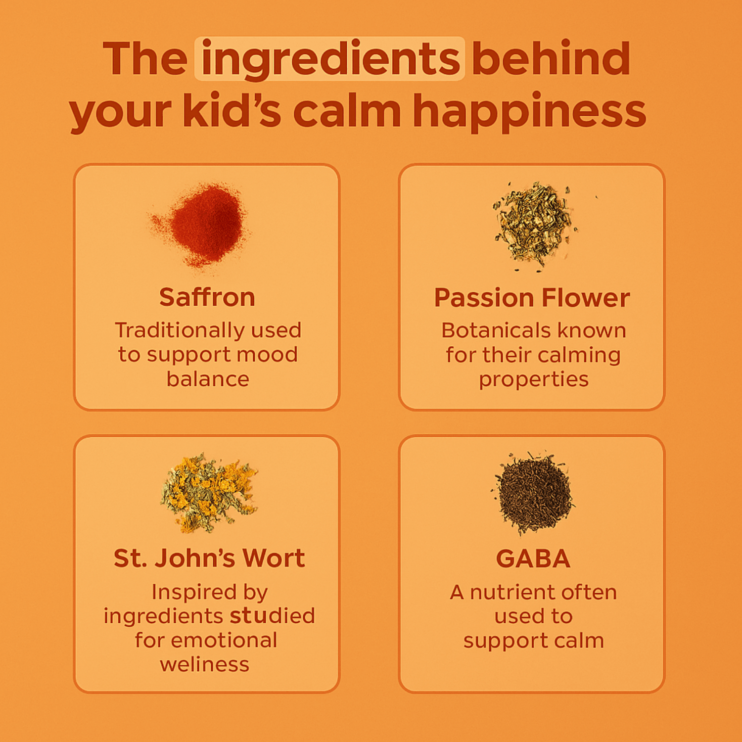 Natural Saffron Mood & Focus Support for Kids