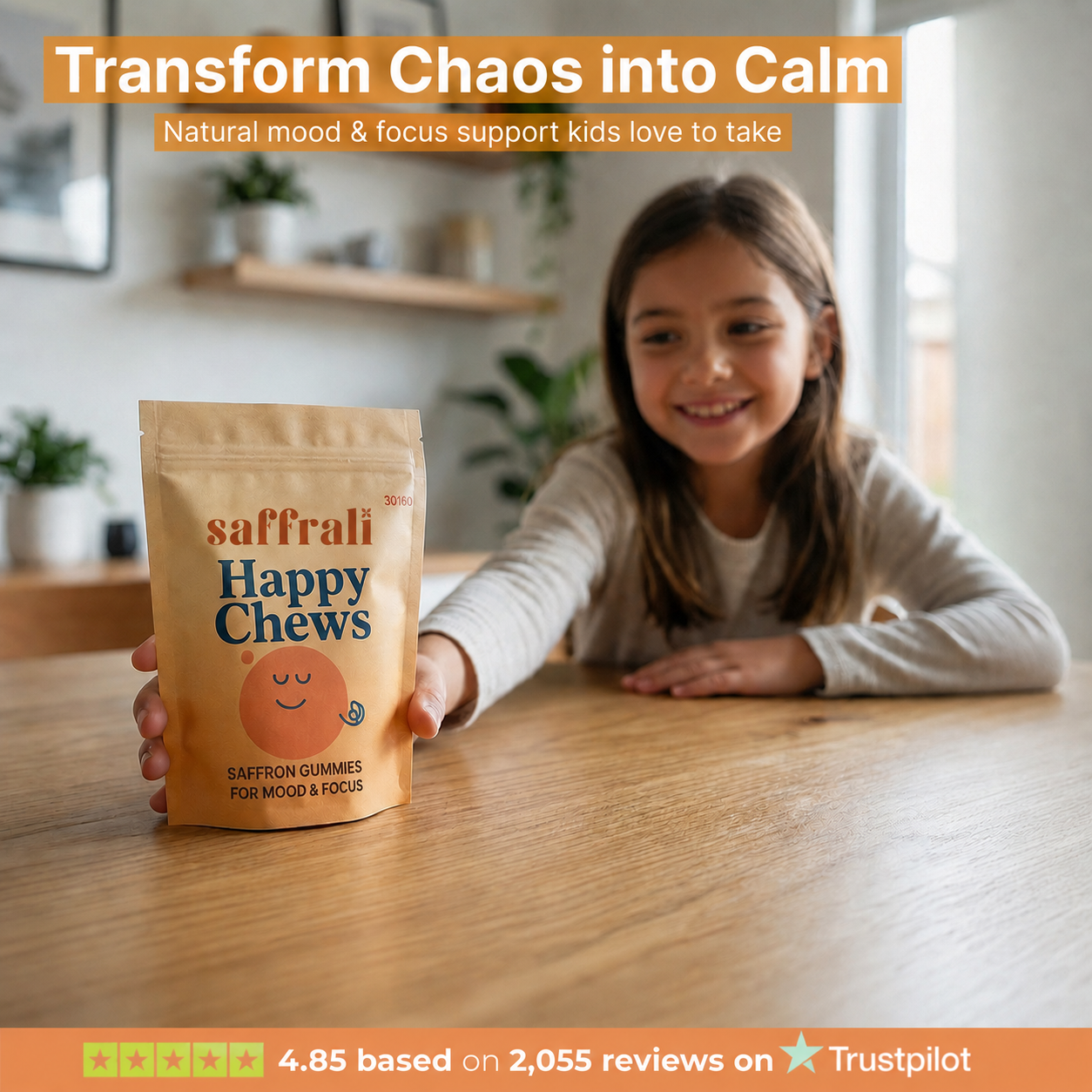 Natural Saffron Mood & Focus Support for Kids